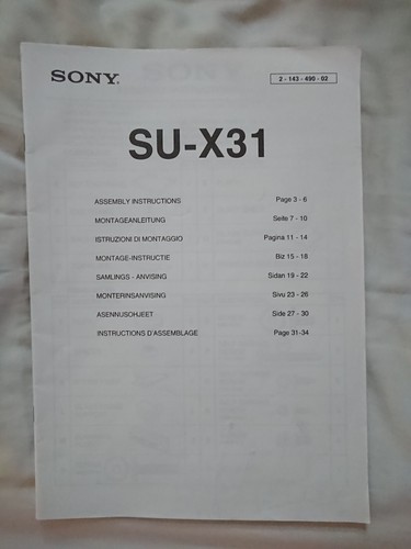 Sony x31 stand for - su-x31, tv