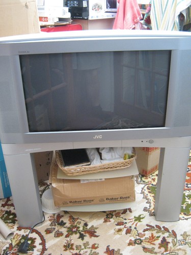 Vintage jvc stand with 2 - tv,